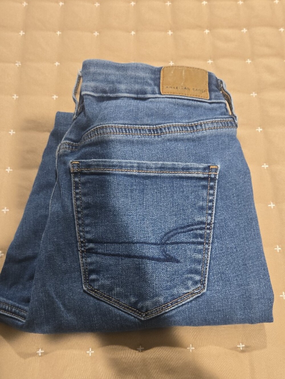 American Eagle High Rise Jeggings Women's Blue Jeans Size 8 Regular.